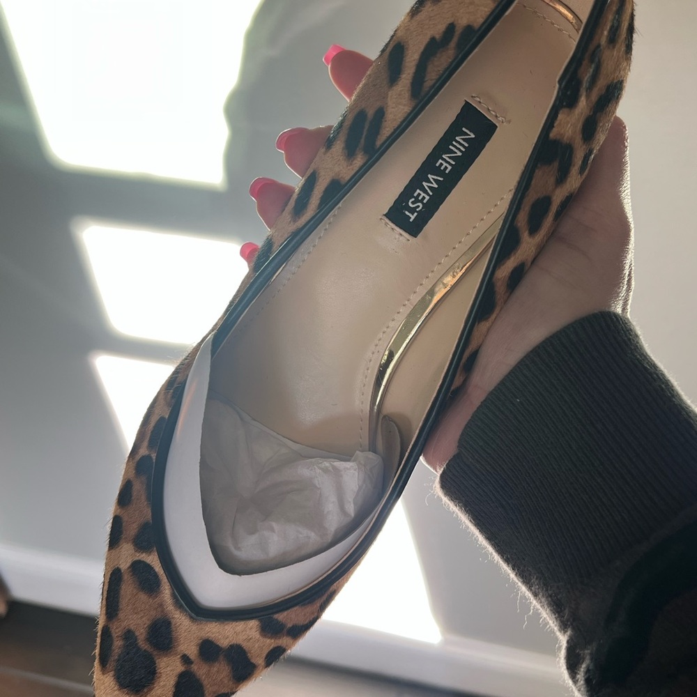 Nine West Ariel’s Leopard Print Pointed Toe Kitten Heel Pumps - Women - Picture 8 of 11